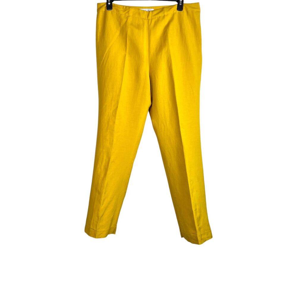 Kasper the Audrey Linen Trouser Straight Leg in Butterscotch Yellow Women's 14 - Picture 6 of 15